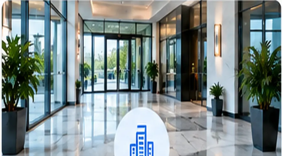 Modern commercial facility lobby